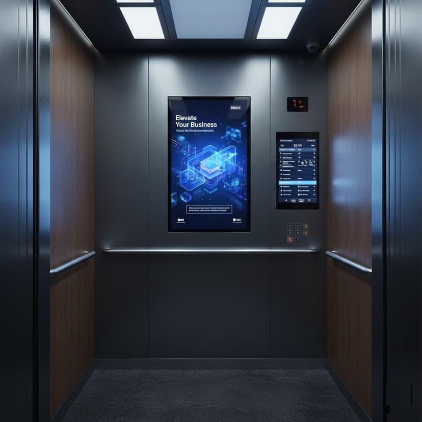 Smart Screen inside Elevator